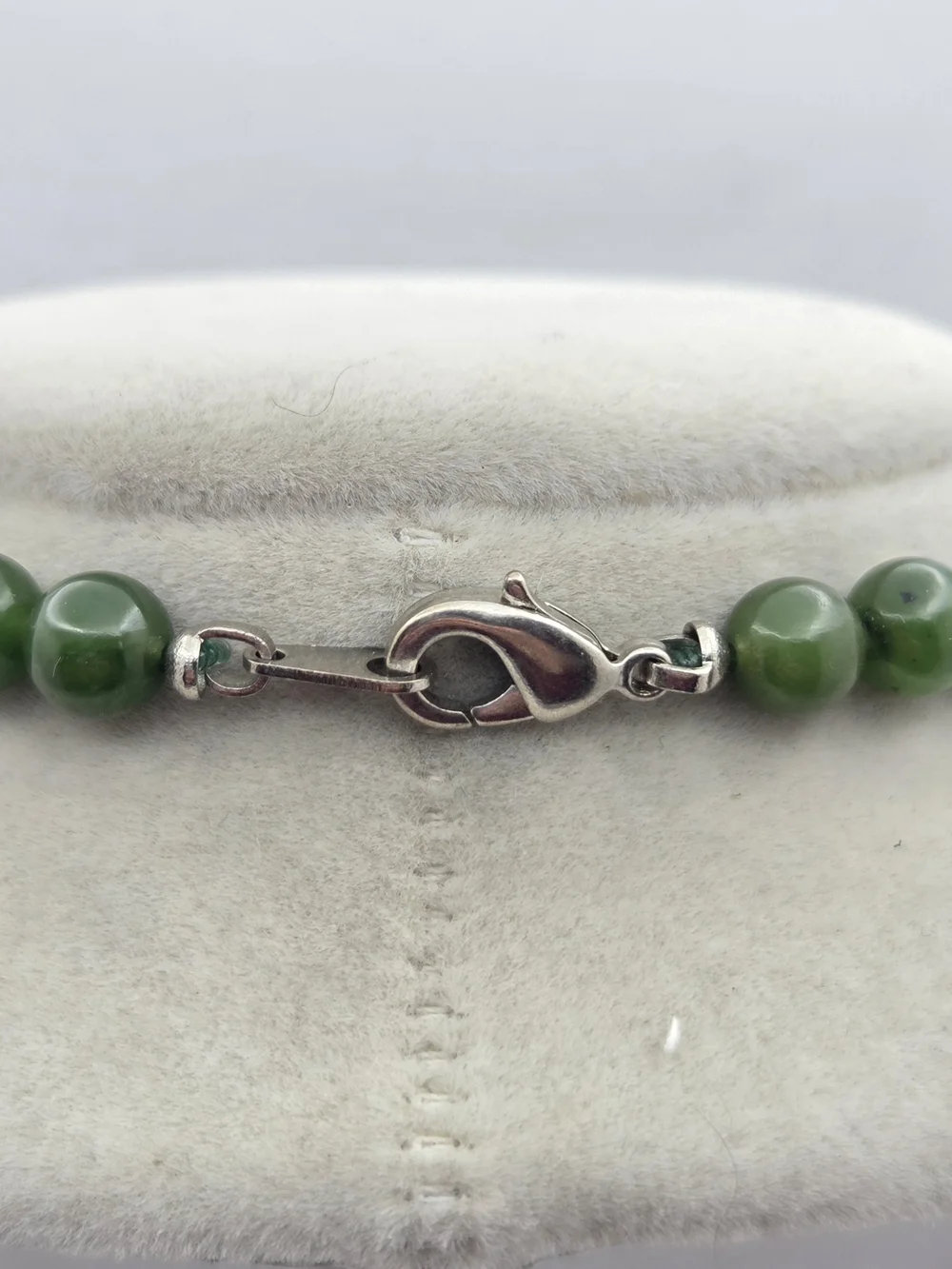 Green Jade & Peacock Cultured Freshwater Pearl Station Necklace 28